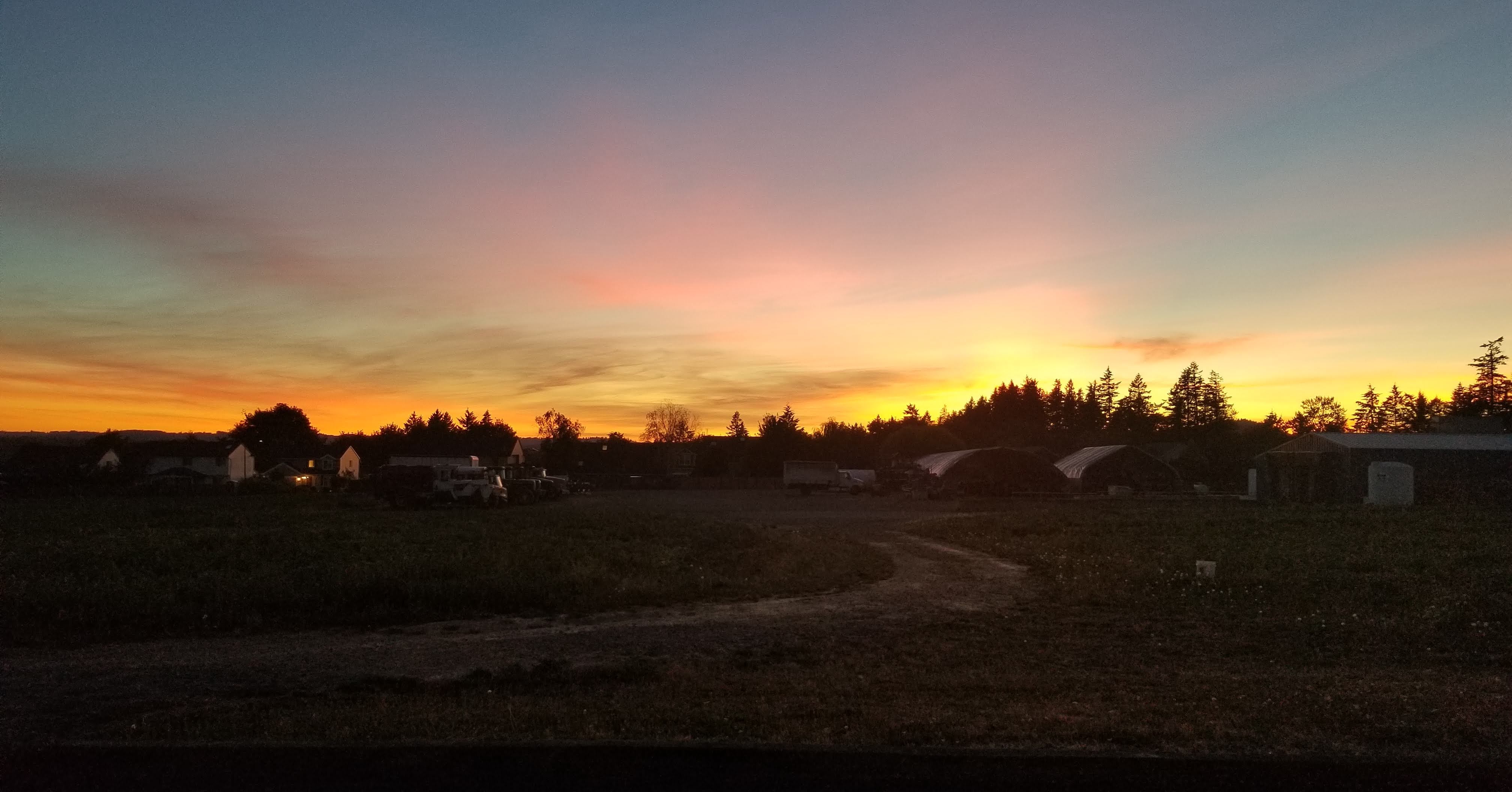Sunset at a Farm in Damascus, Oregon