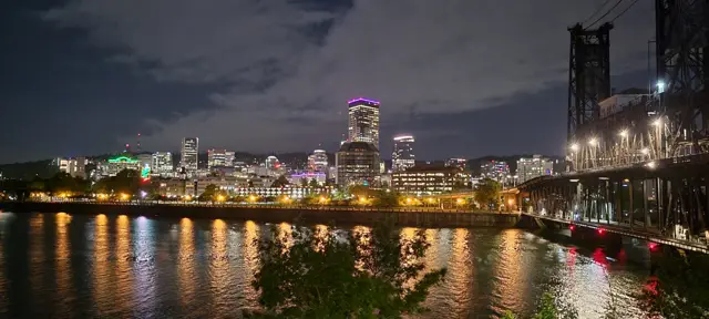 Portland Across the Willamette at Night
