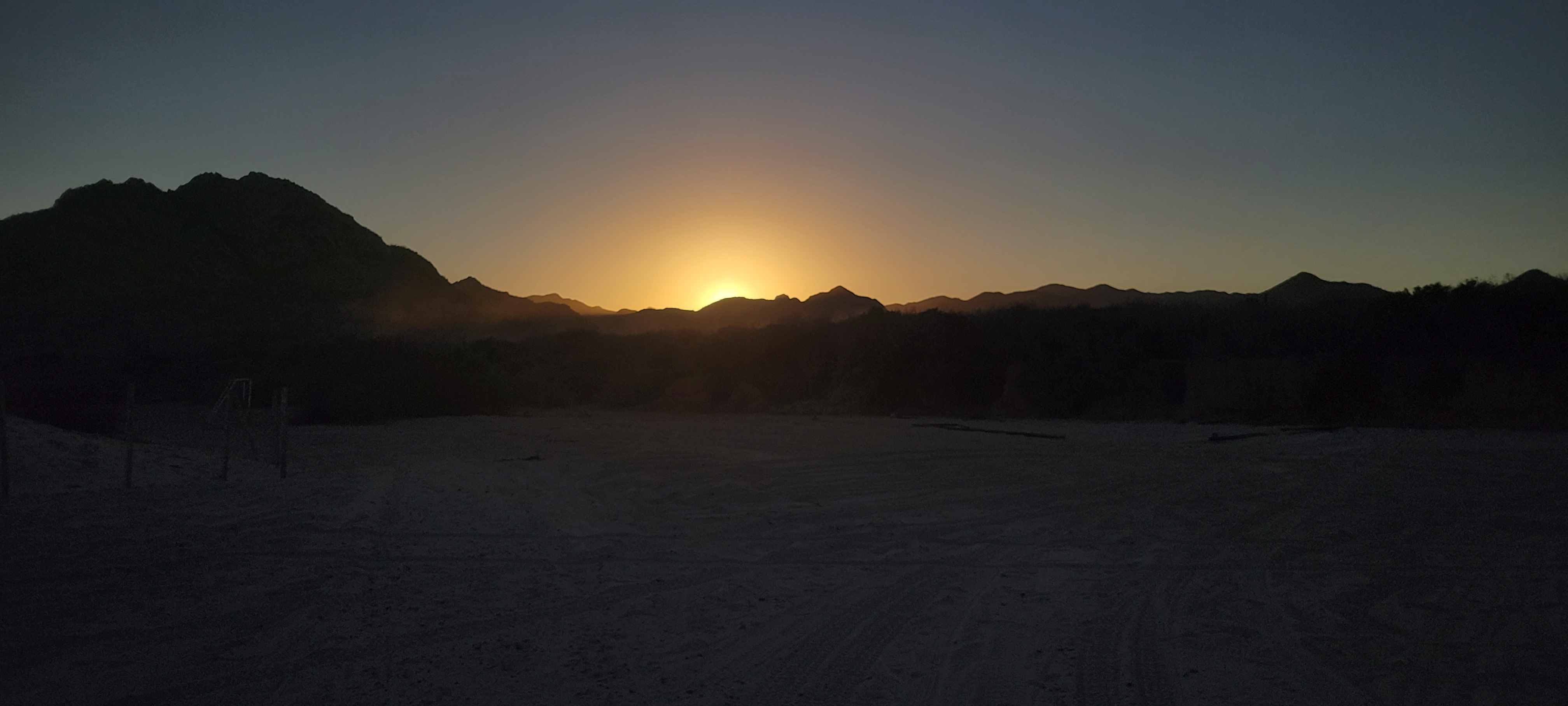 Sunset over the mountains, Los Cabos, Baja California Sur, Mexico